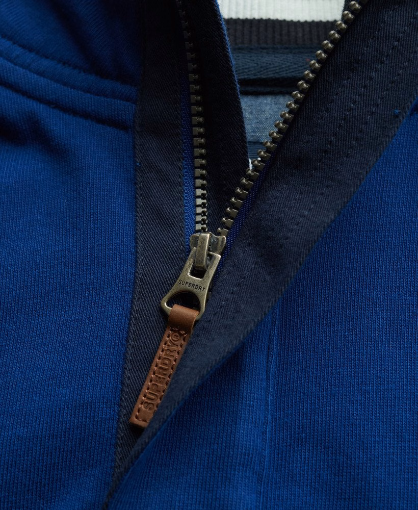 Katoenen klassieke jersey trui met halve rits
