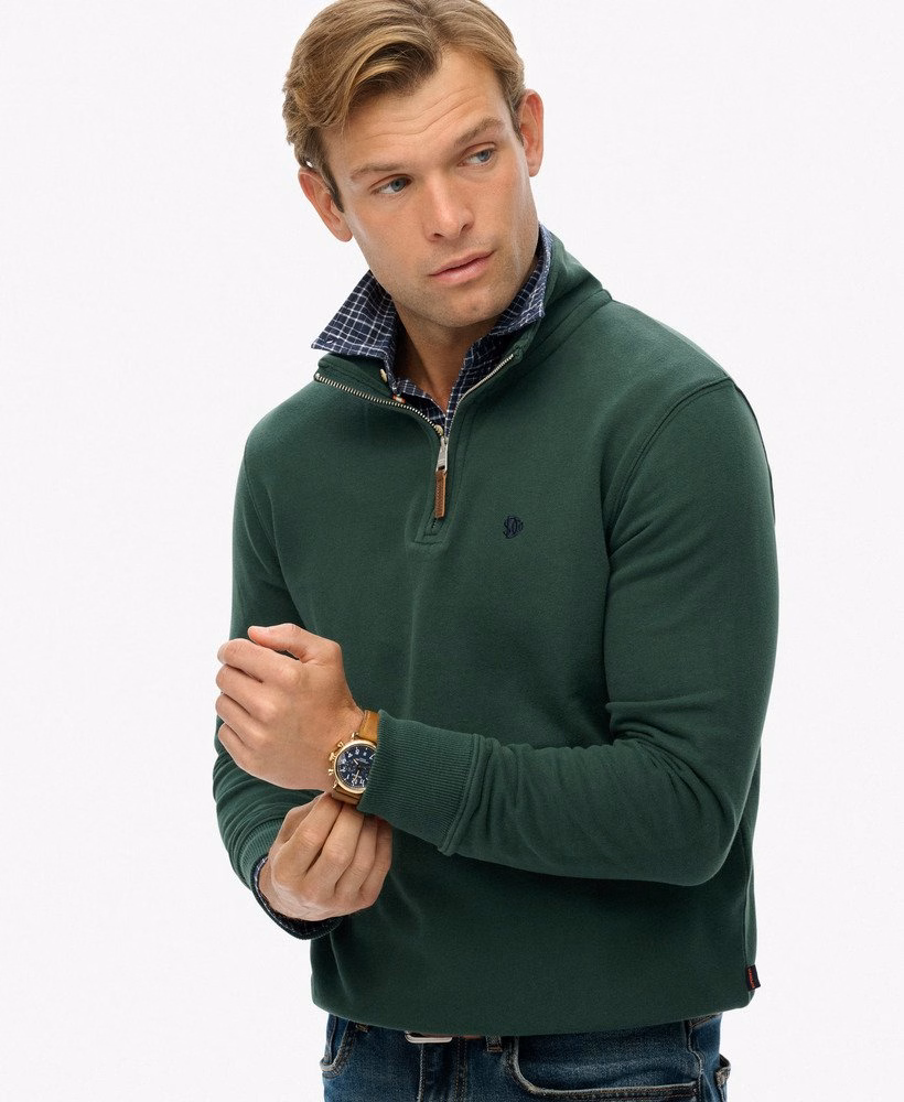 Preppy trui met halve rits