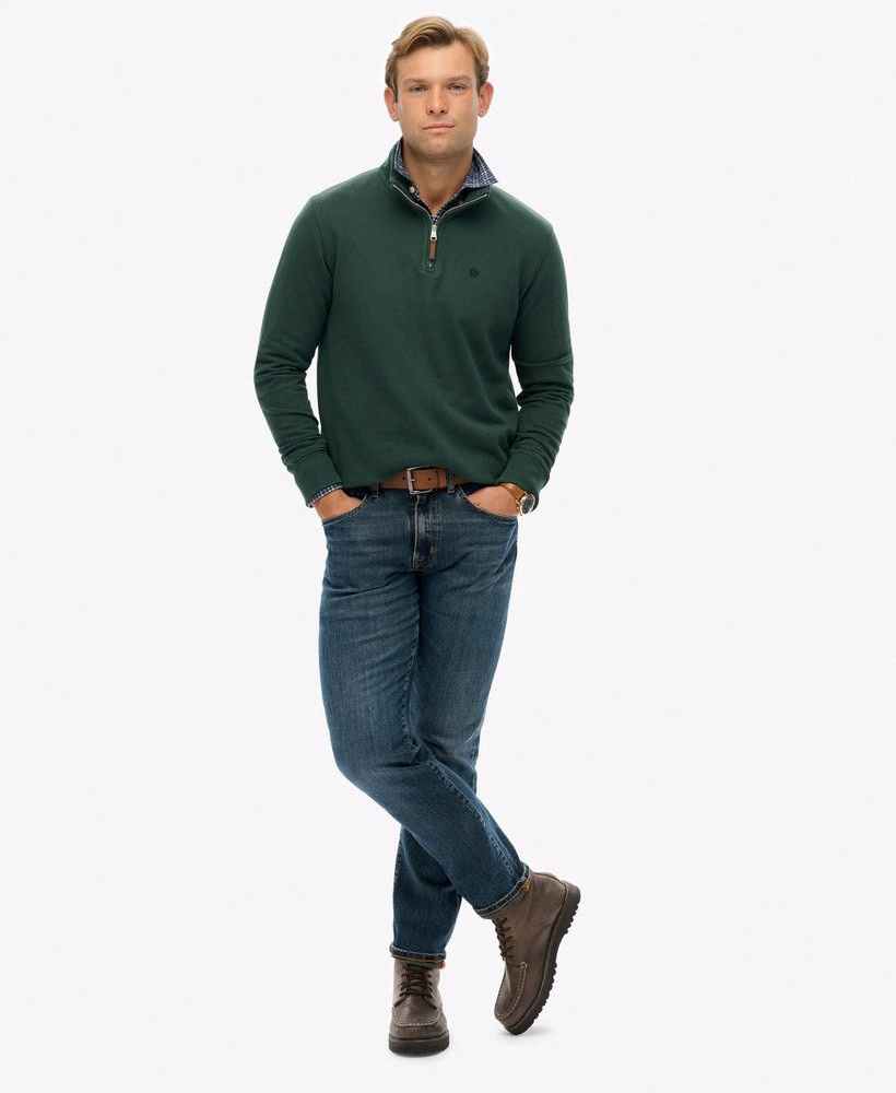 Preppy trui met halve rits
