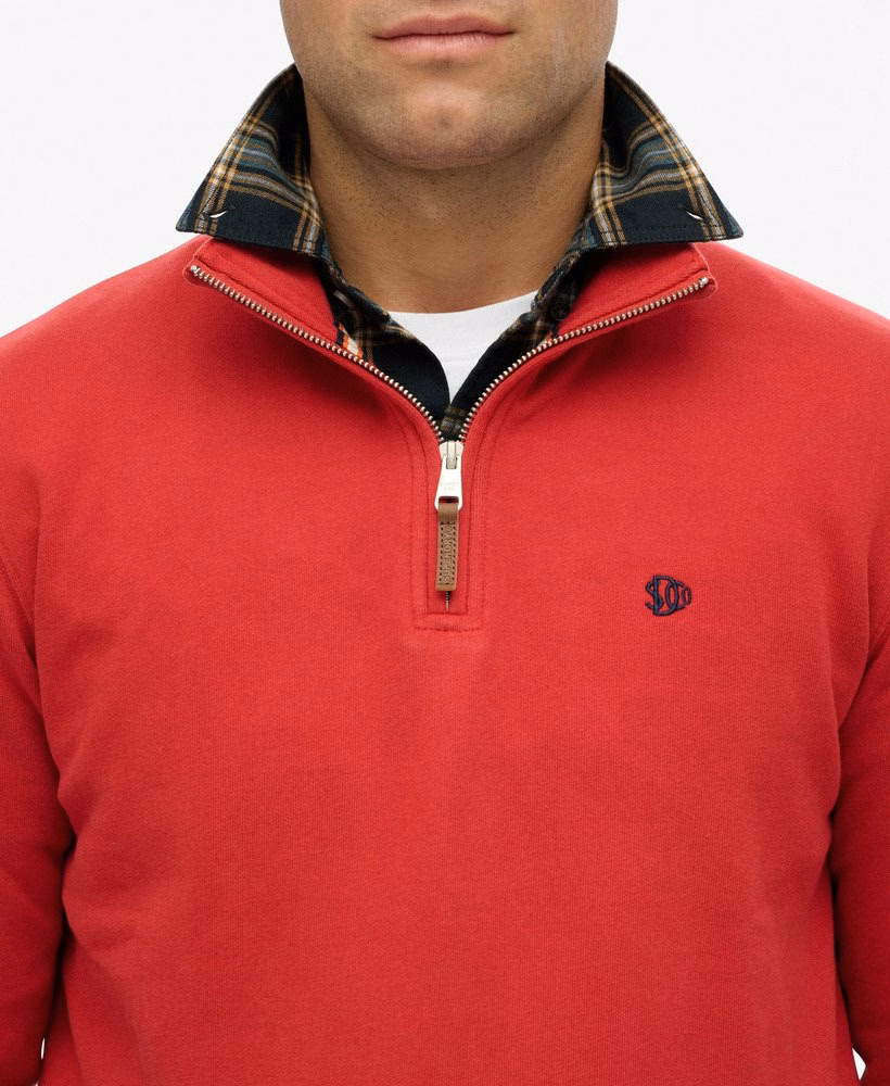 Preppy trui met halve rits