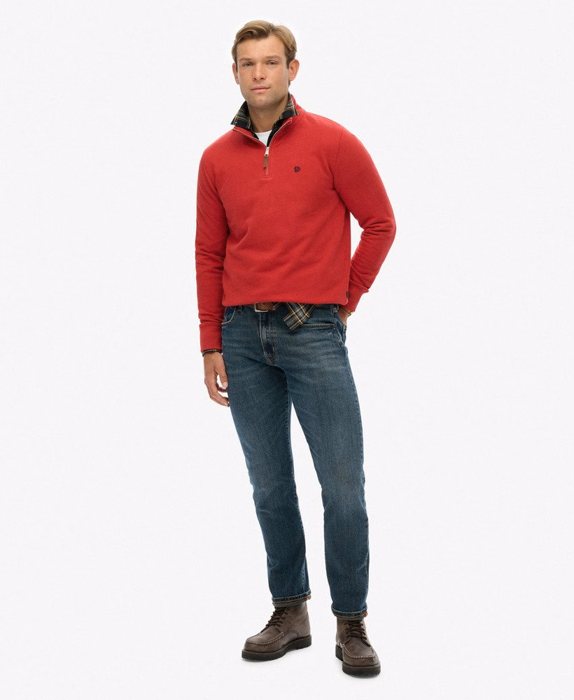 Preppy trui met halve rits