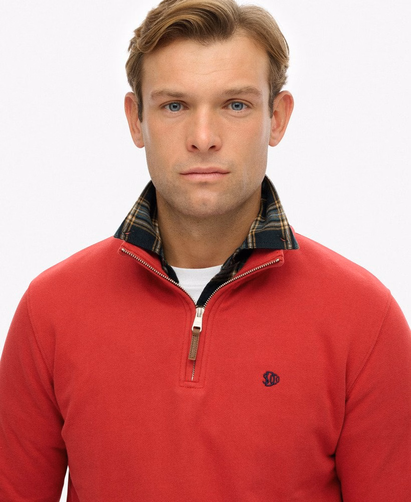 Preppy trui met halve rits