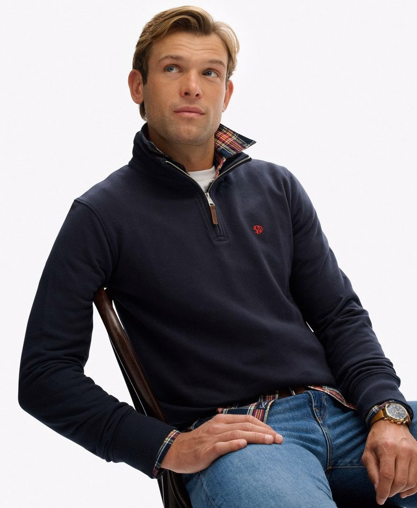 Preppy trui met halve rits