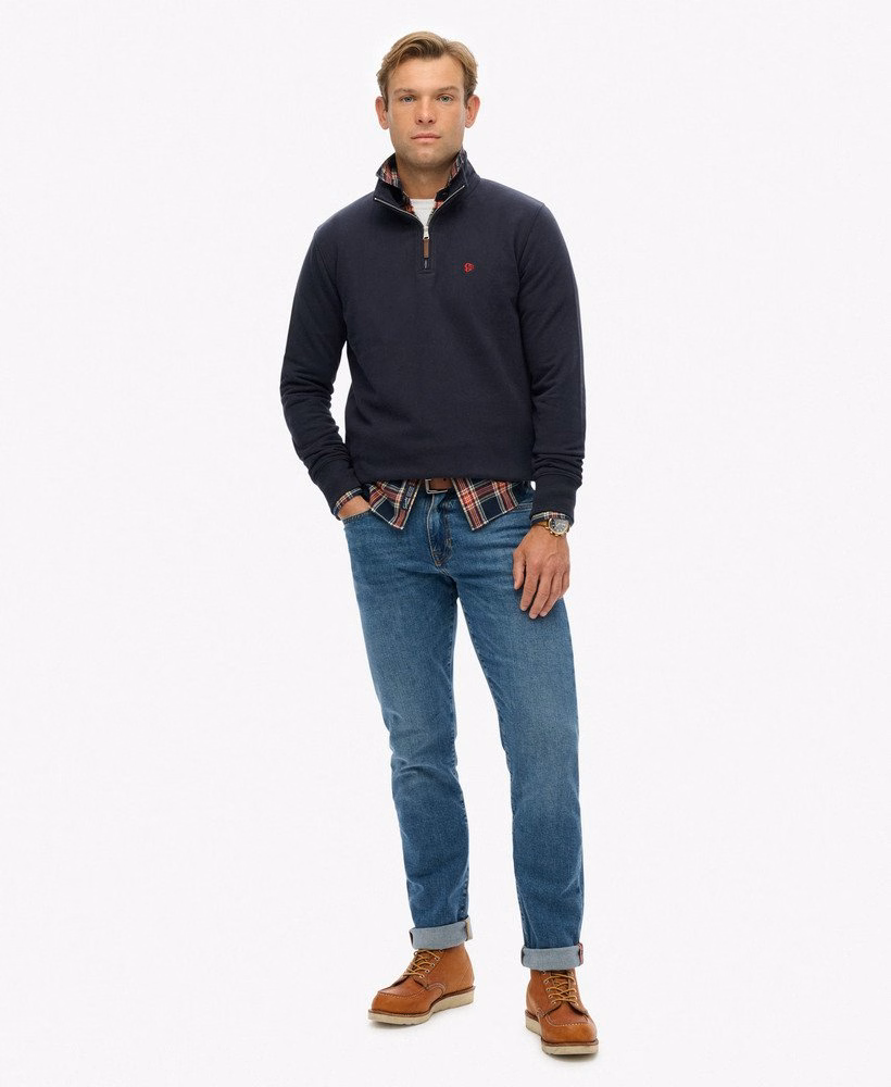 Preppy trui met halve rits