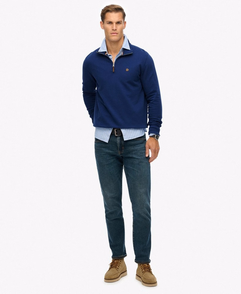 Preppy trui met halve rits