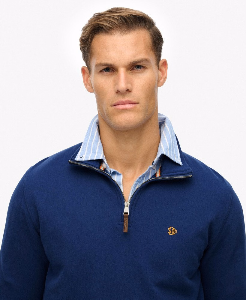 Preppy trui met halve rits
