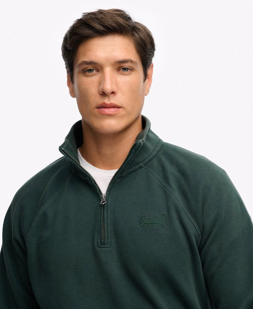 Essential Logo Raglan Henley Sweatshirt