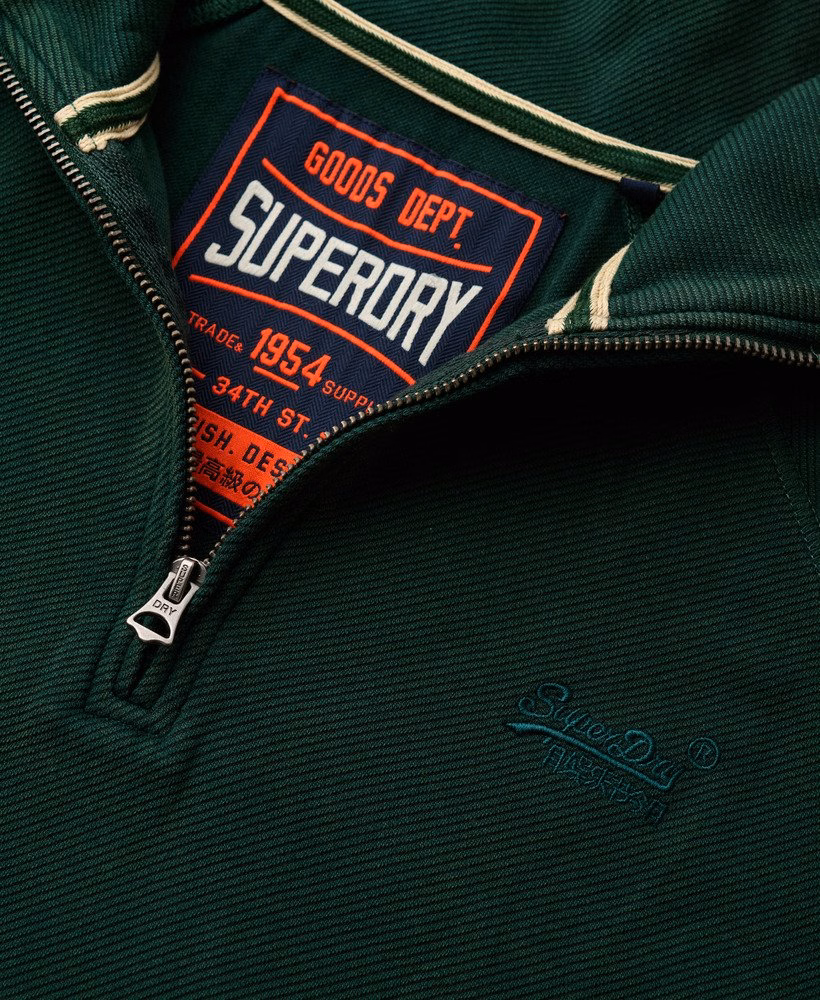 Essential Logo Raglan Henley Sweatshirt