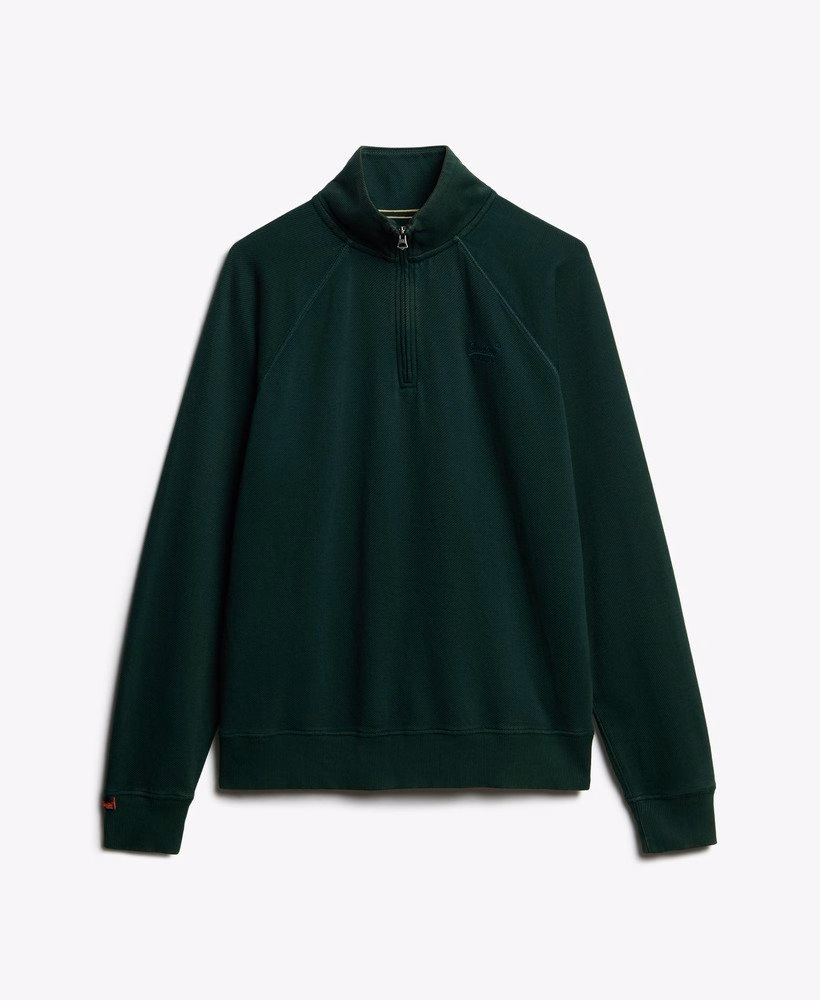 Essential Logo Raglan Henley Sweatshirt
