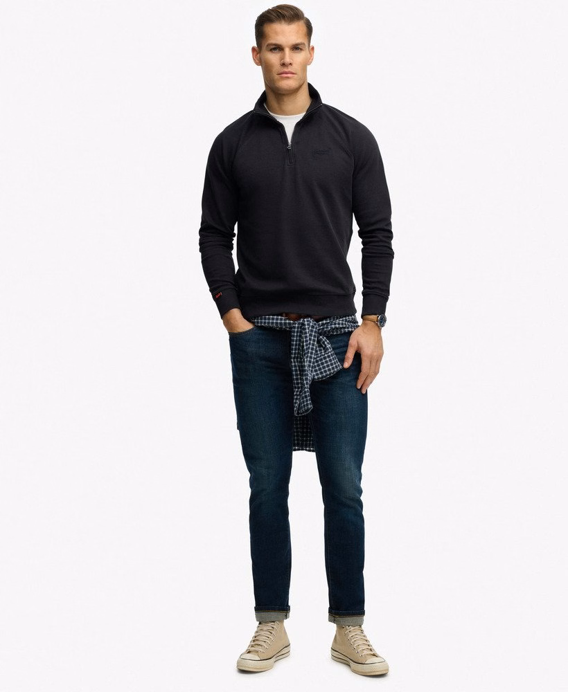 Essential Logo Raglan Henley Sweatshirt