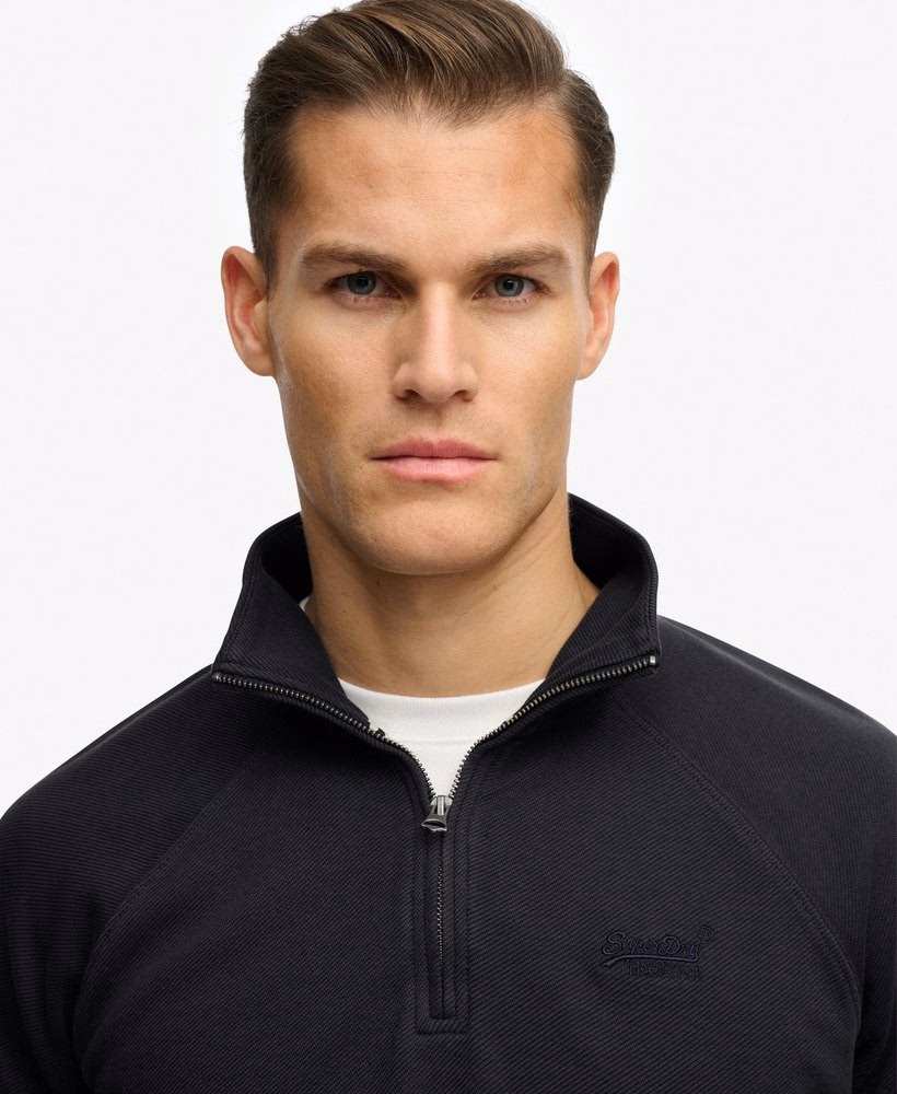 Essential Logo Raglan Henley Sweatshirt
