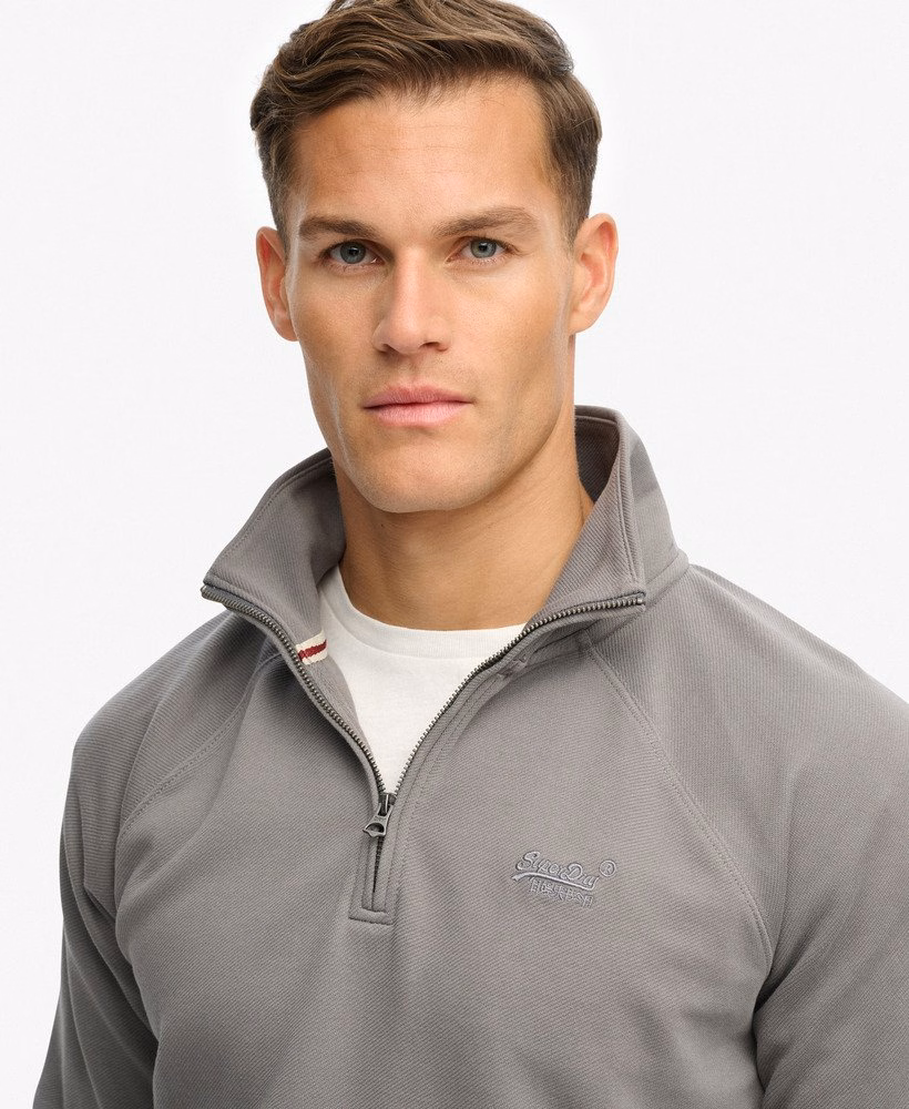 Essential Logo Raglan Henley Sweatshirt
