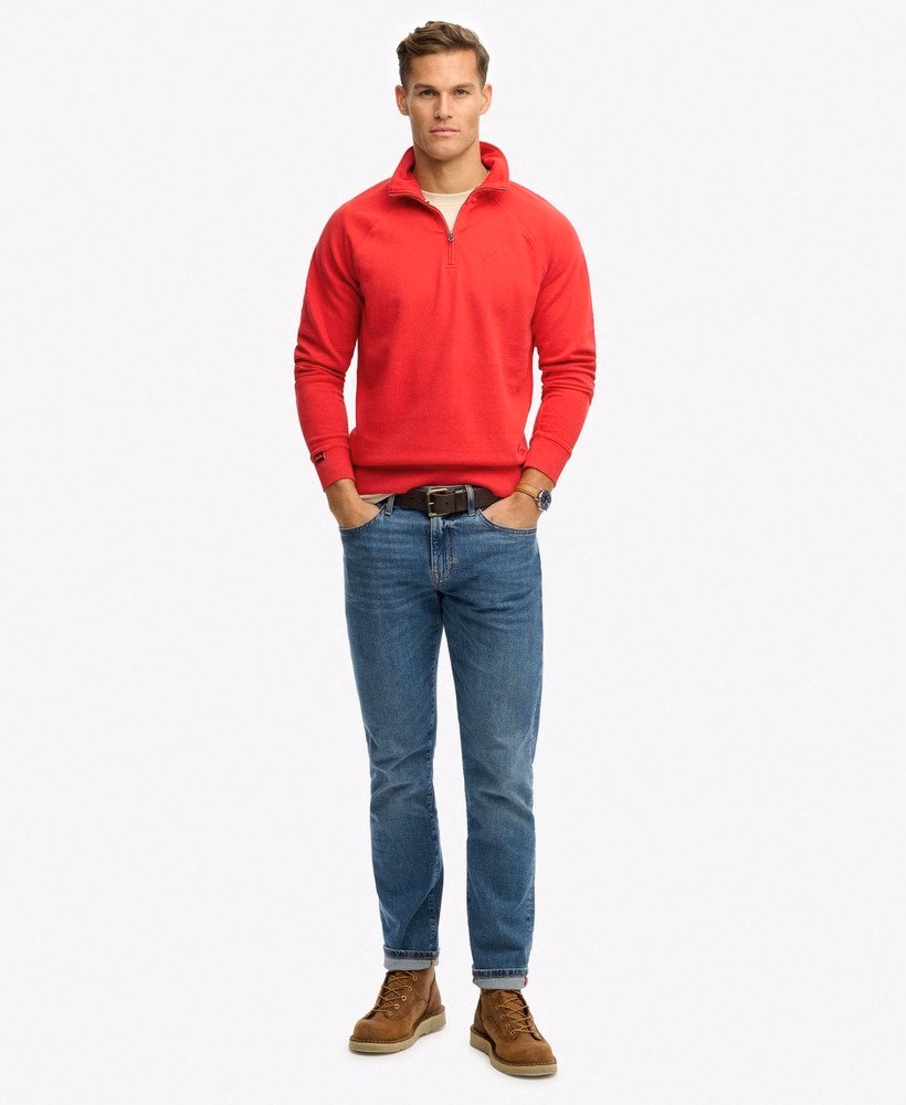 Essential Logo Raglan Henley Sweatshirt