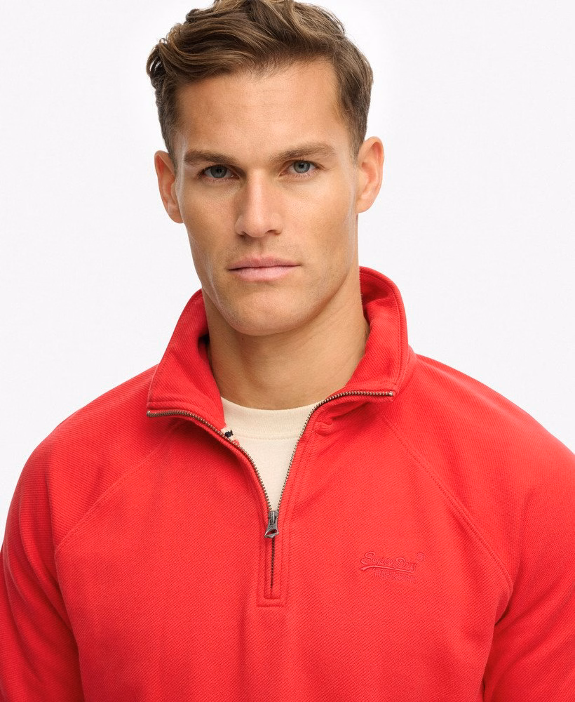 Essential Logo Raglan Henley Sweatshirt