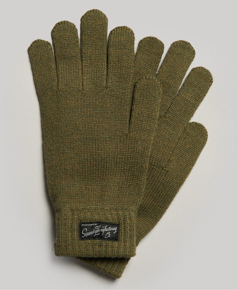 unisex essential logo handschoenen in olive marl