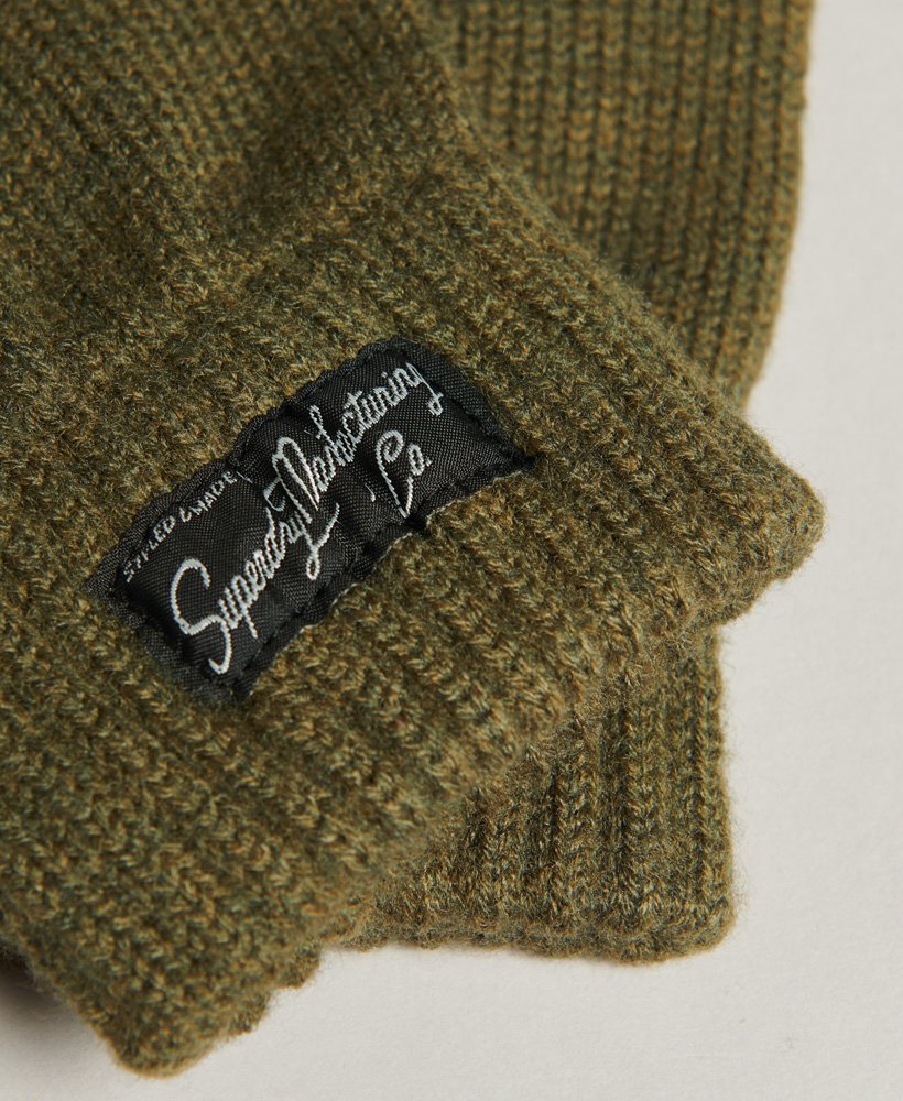 unisex essential logo handschoenen in olive marl