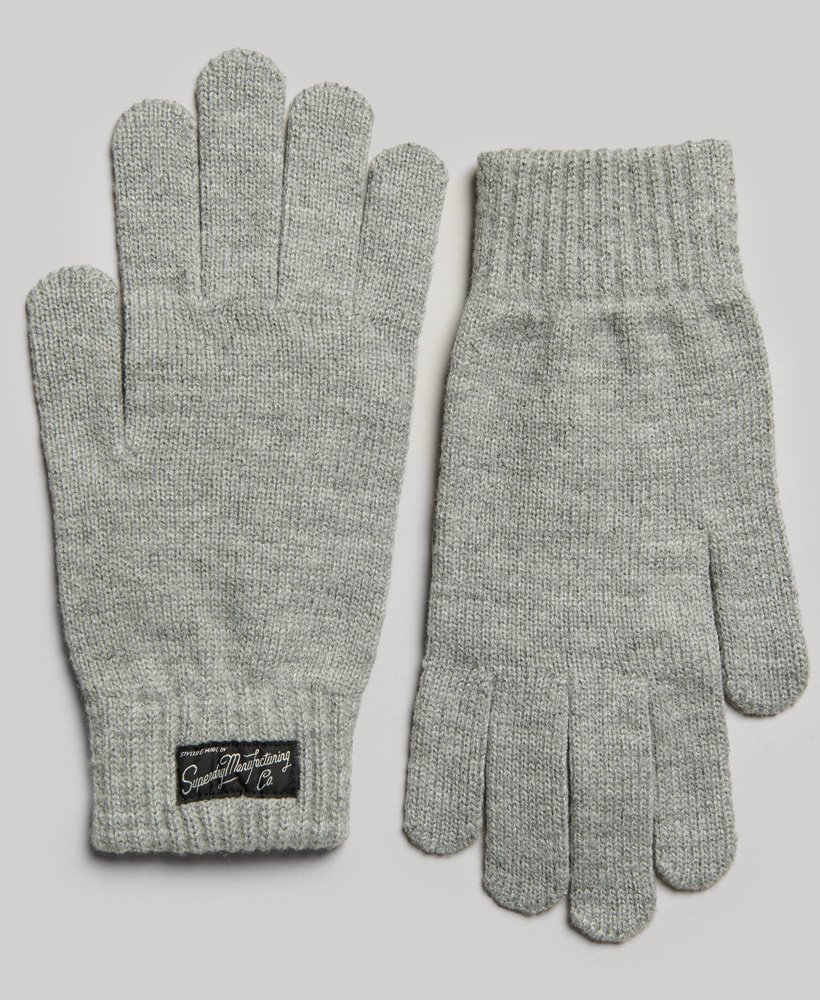 unisex essential logo handschoenen in zilver gemêleerd