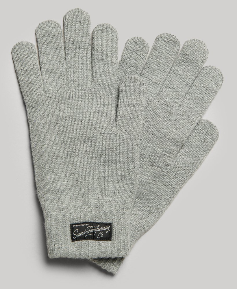 unisex essential logo handschoenen in zilver gemêleerd