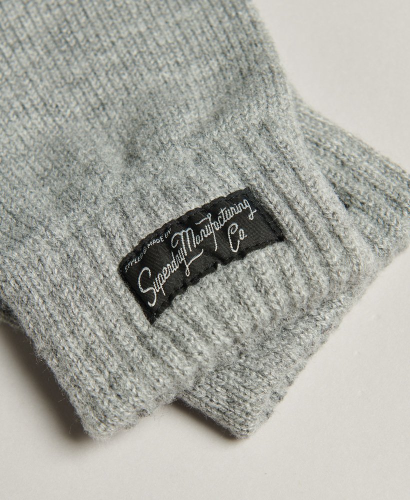 unisex essential logo handschoenen in zilver gemêleerd