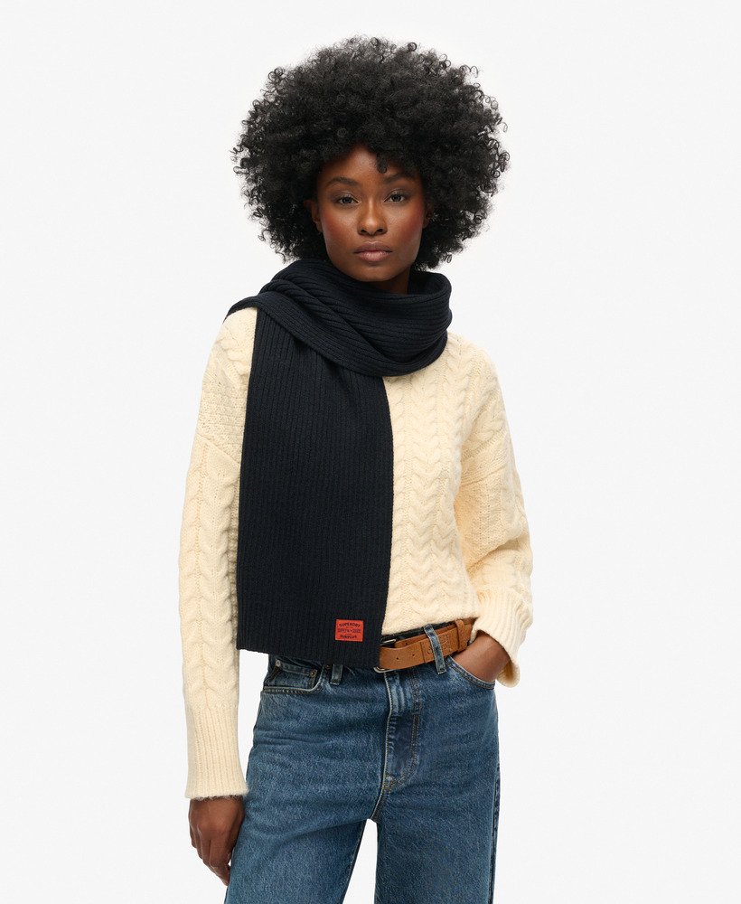 rkwear gebreide sjaal in eclipse navy