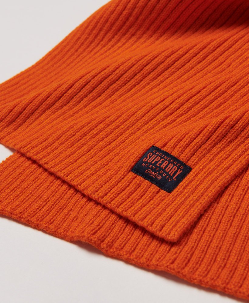 rkwear gebreide sjaal in jaffa-oranje