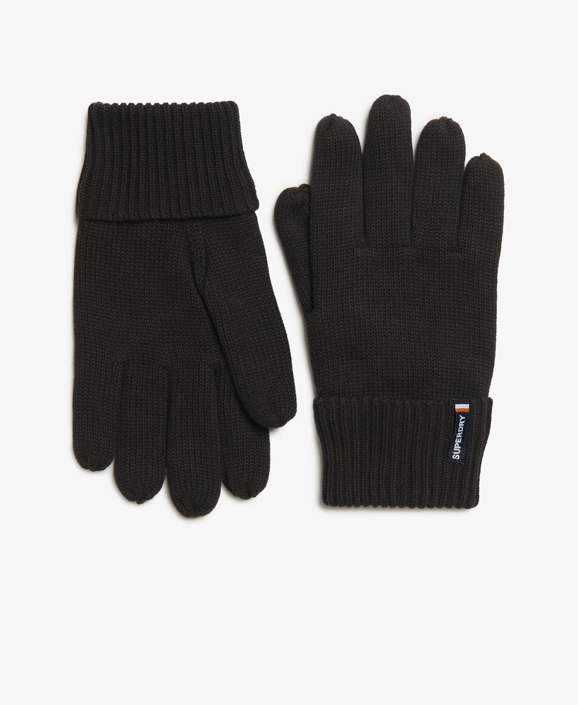 gebreide handschoenen met essential-logo in zwart