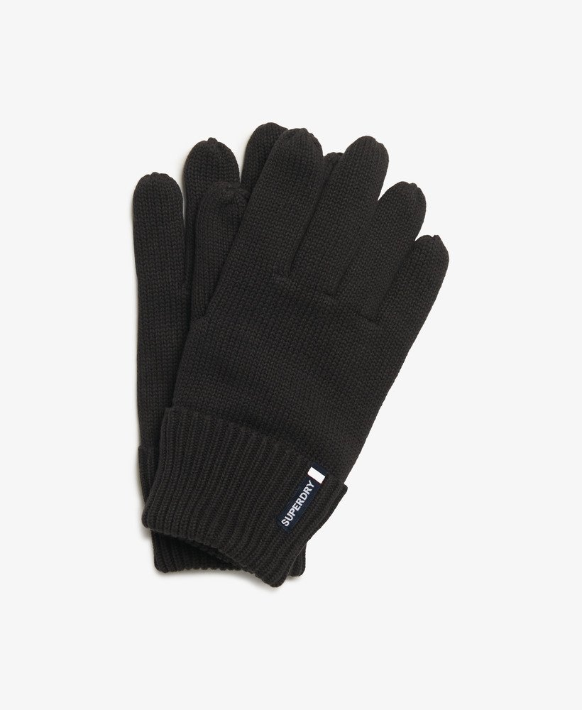 gebreide handschoenen met essential-logo in zwart