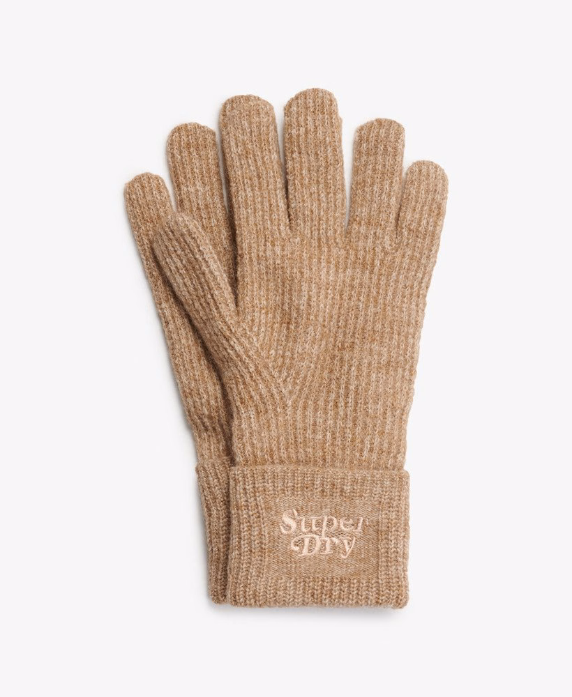 Zachte ribgebreide handschoenen