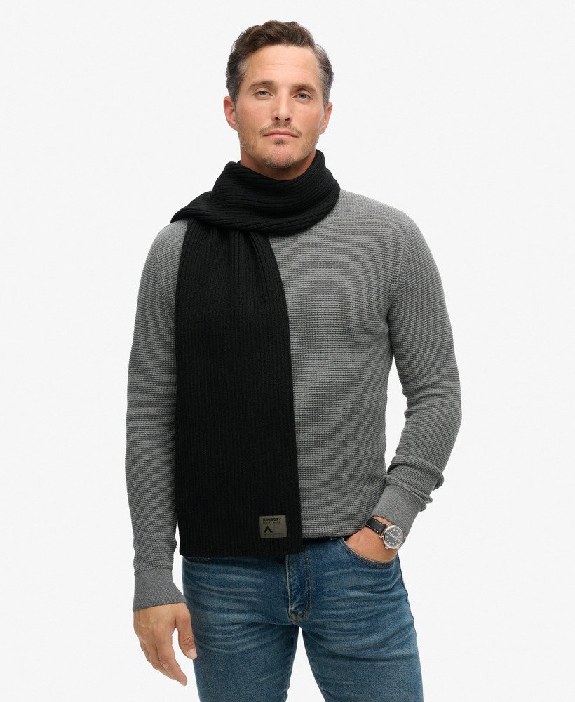rkwear gebreide sjaal in zwart