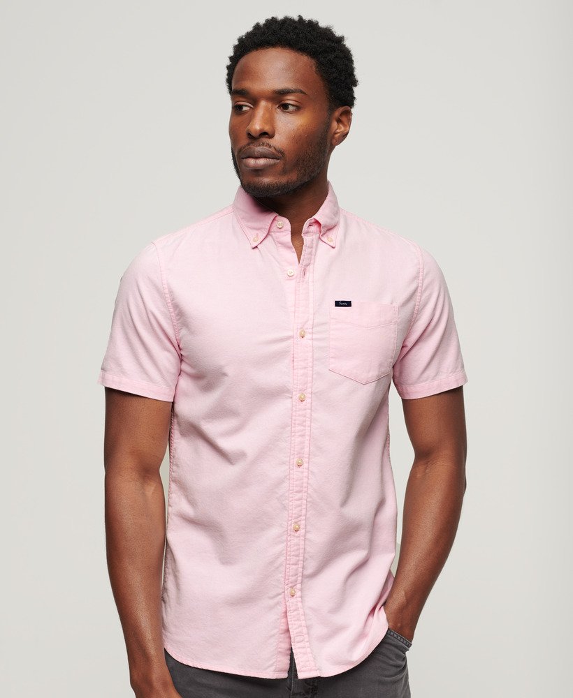 oxford overhemd met korte mouwen in city pink