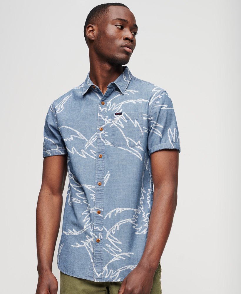 vintage loom t-shirt met korte mouwen in zware wassing.