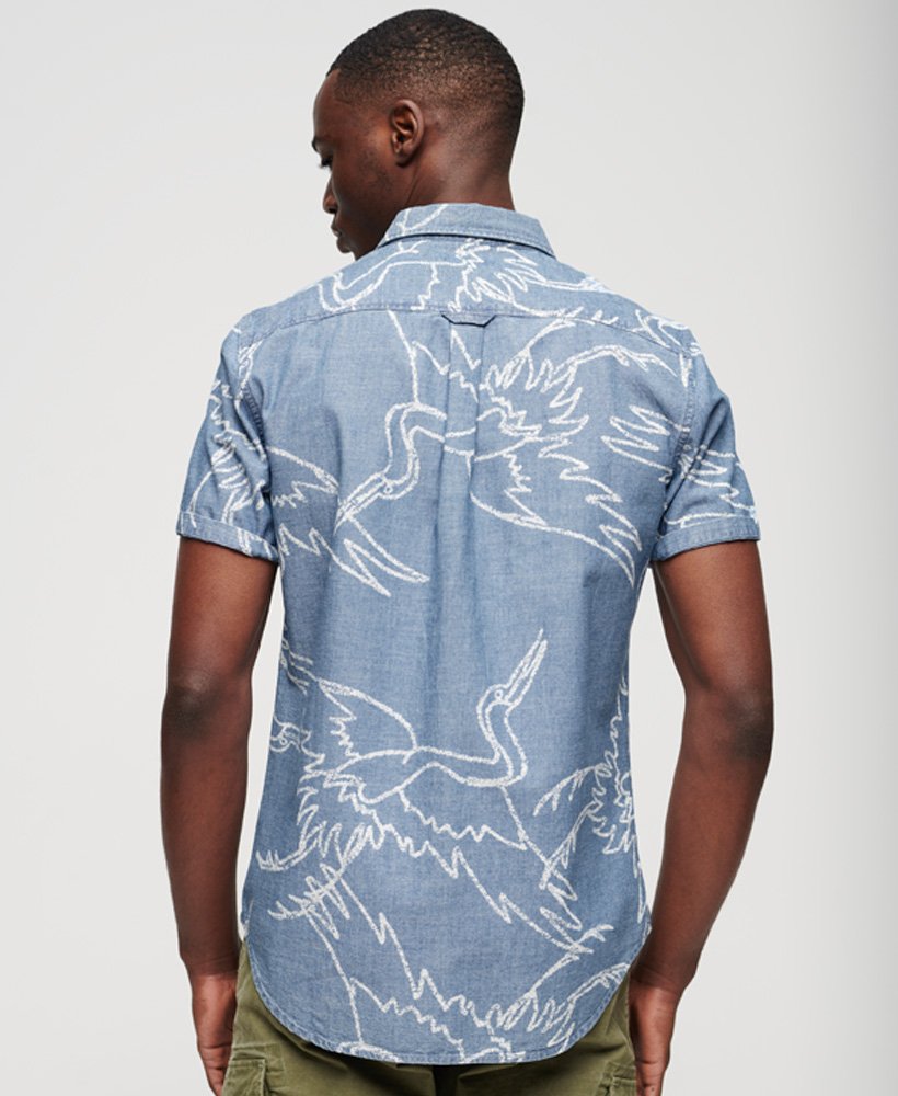 vintage loom t-shirt met korte mouwen in zware wassing.