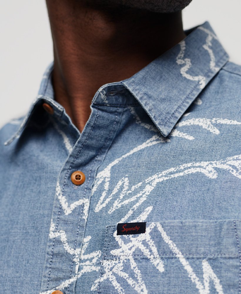 vintage loom t-shirt met korte mouwen in zware wassing.