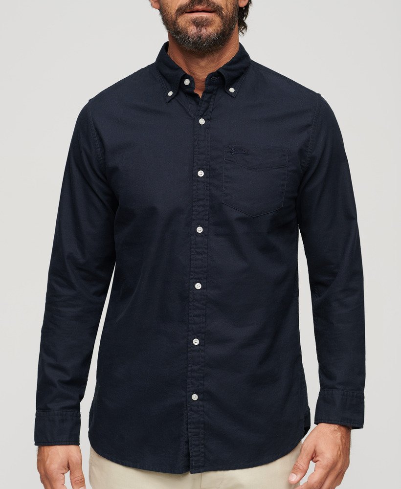 oxford overhemd met lange mouwen in eclipse navy