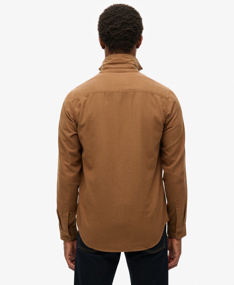 trailsman relaxed fit overshirt in zandsteenbruin