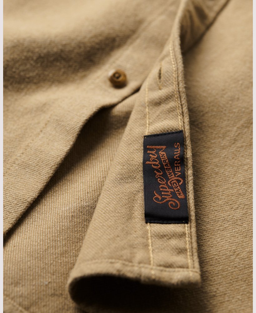 trailsman relaxed fit overshirt in zandsteenbruin