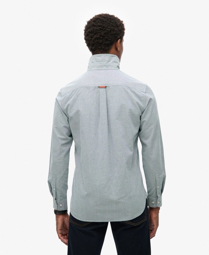 oxford overhemd met lange mouwen in marineblauw