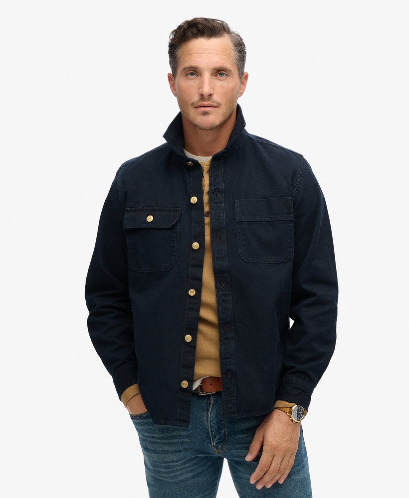 overhemd van canvas uit de surplusvoorraad in eclipse navy
