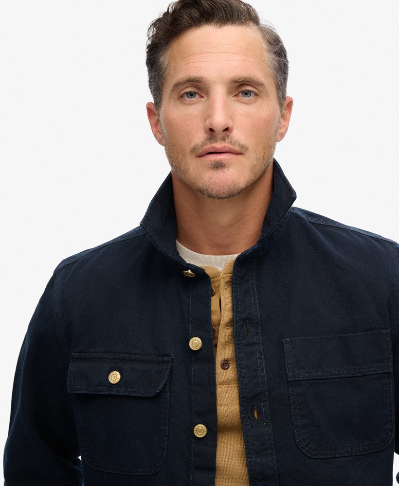 overhemd van canvas uit de surplusvoorraad in eclipse navy