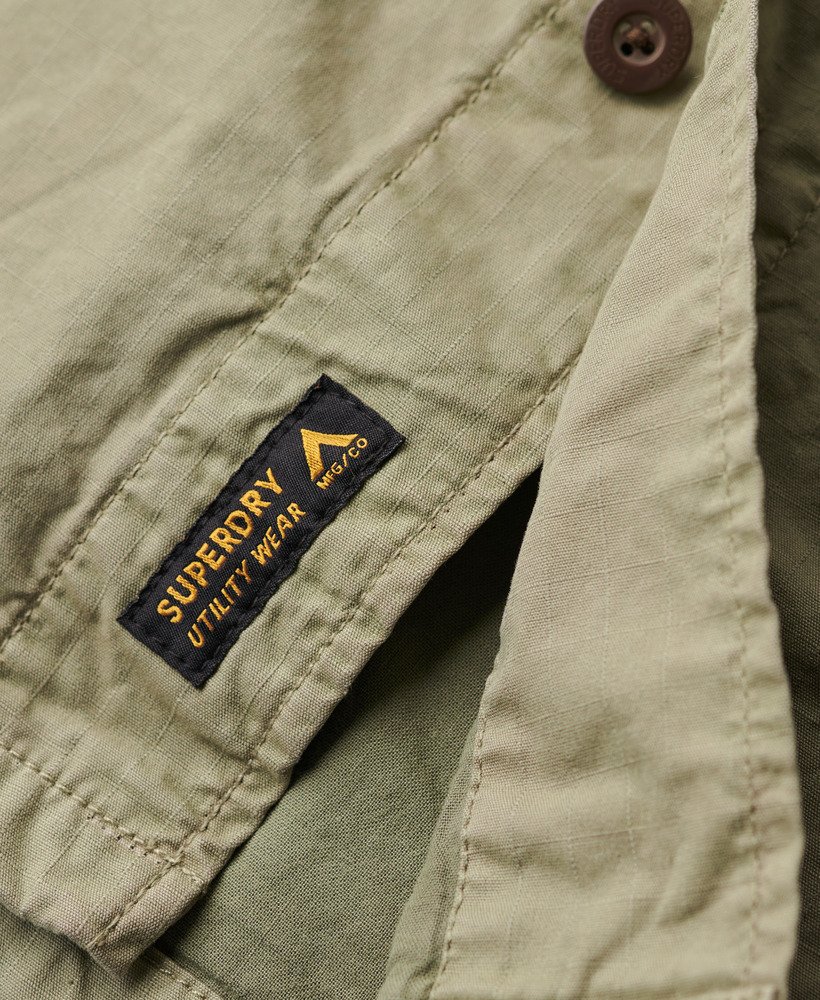 militair overhemdjack in licht kaki groen