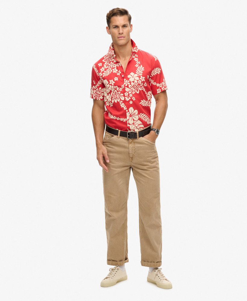 hawaiiaans shirt in surf school red