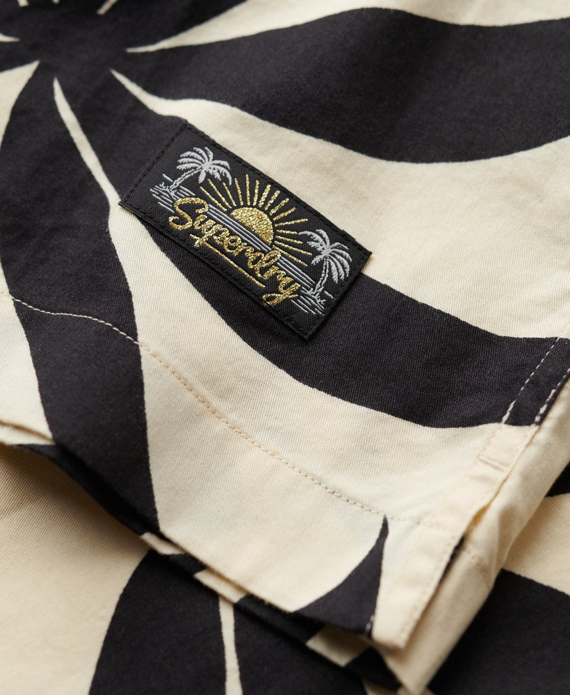 hawaiiaans shirt in gebroken wit silhouet