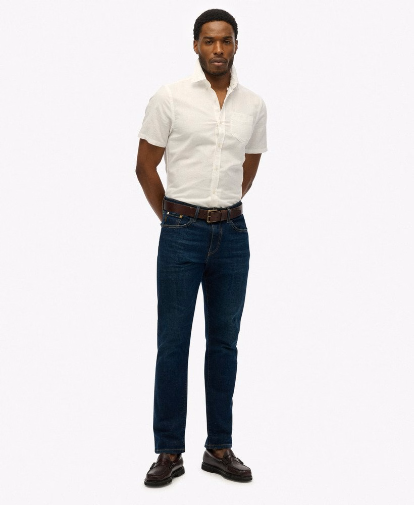Katoenen linnen shirt met korte mouwen