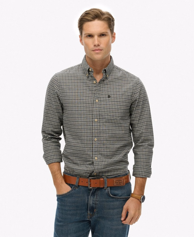 Premium geruit Oxford-shirt