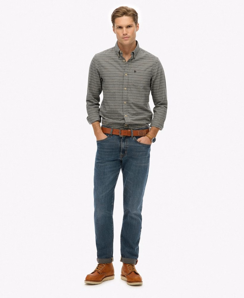 Premium geruit Oxford-shirt