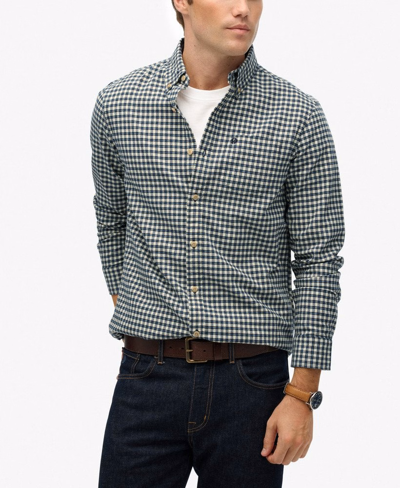Premium geruit Oxford-shirt