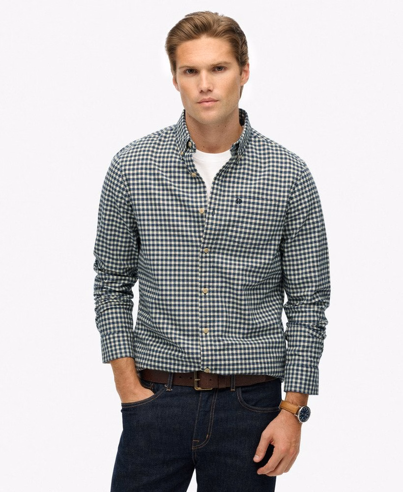 Premium geruit Oxford-shirt