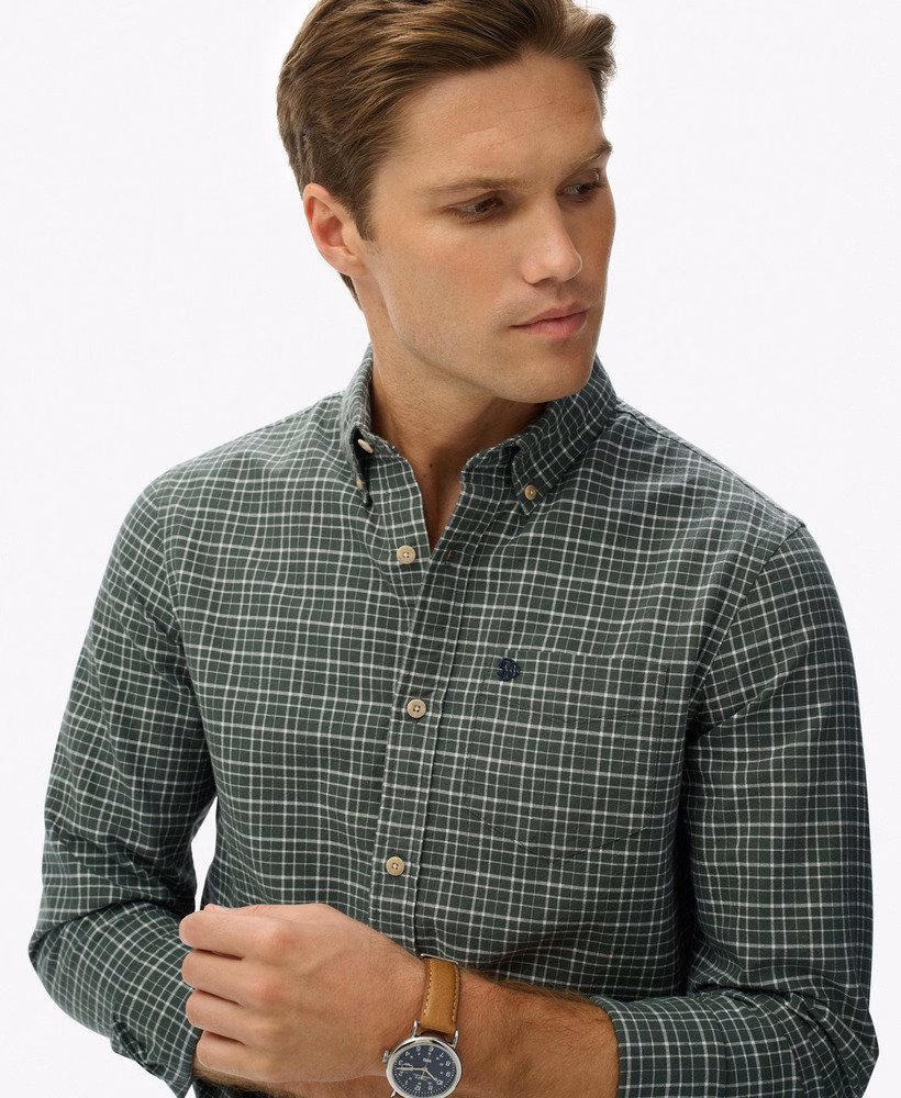 Premium geruit Oxford-shirt