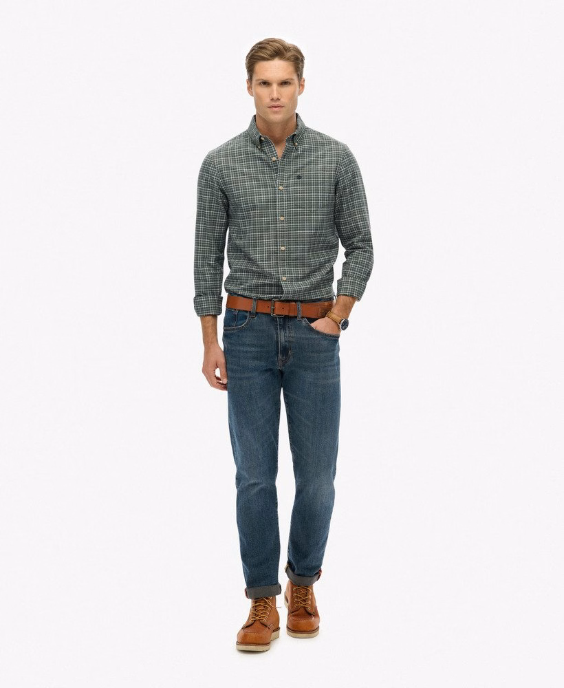 Premium geruit Oxford-shirt