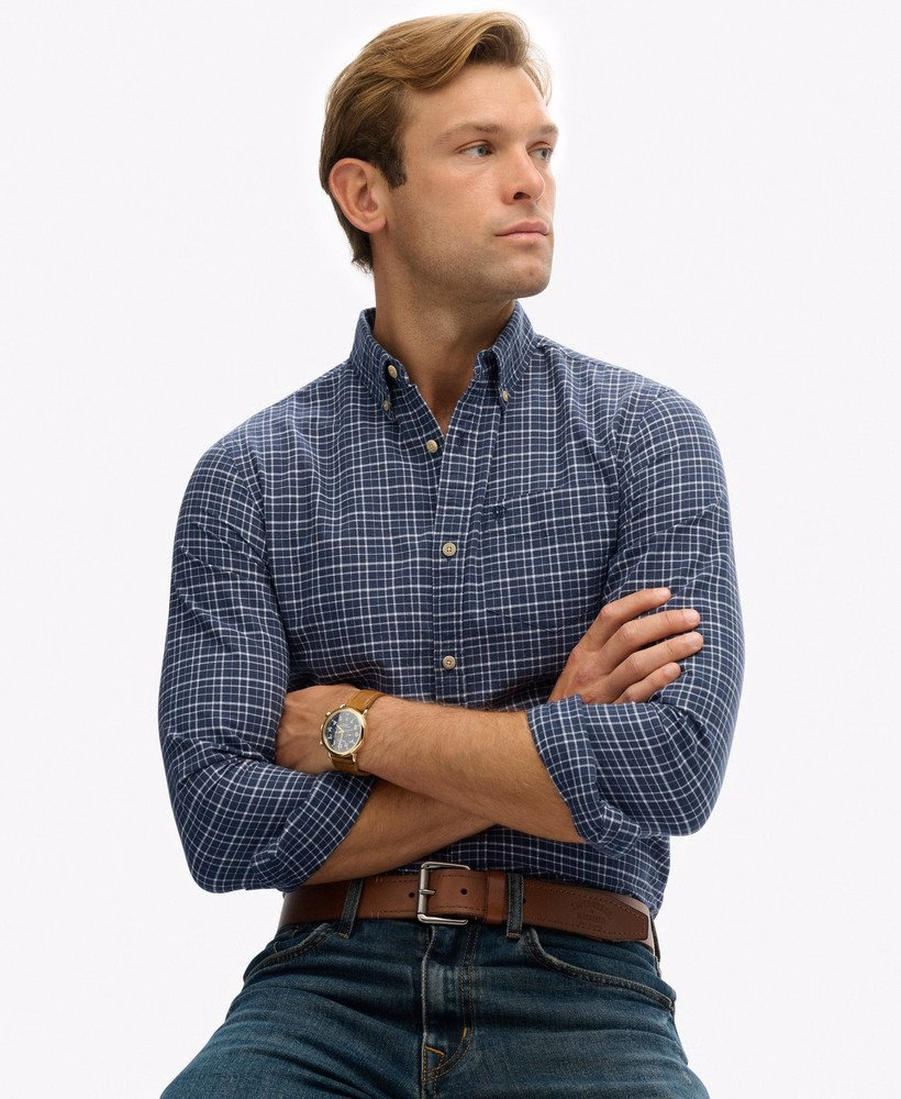 Premium geruit Oxford-shirt